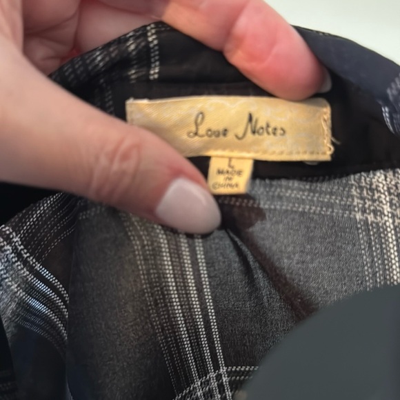 Love Notes Dress black plaid size large - Picture 4 of 5